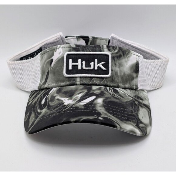 NEW NWT Huk Fishing Visor Mossy Oak Hydro Fishing Hat Water Lake Camo Adjustable - Picture 2 of 6